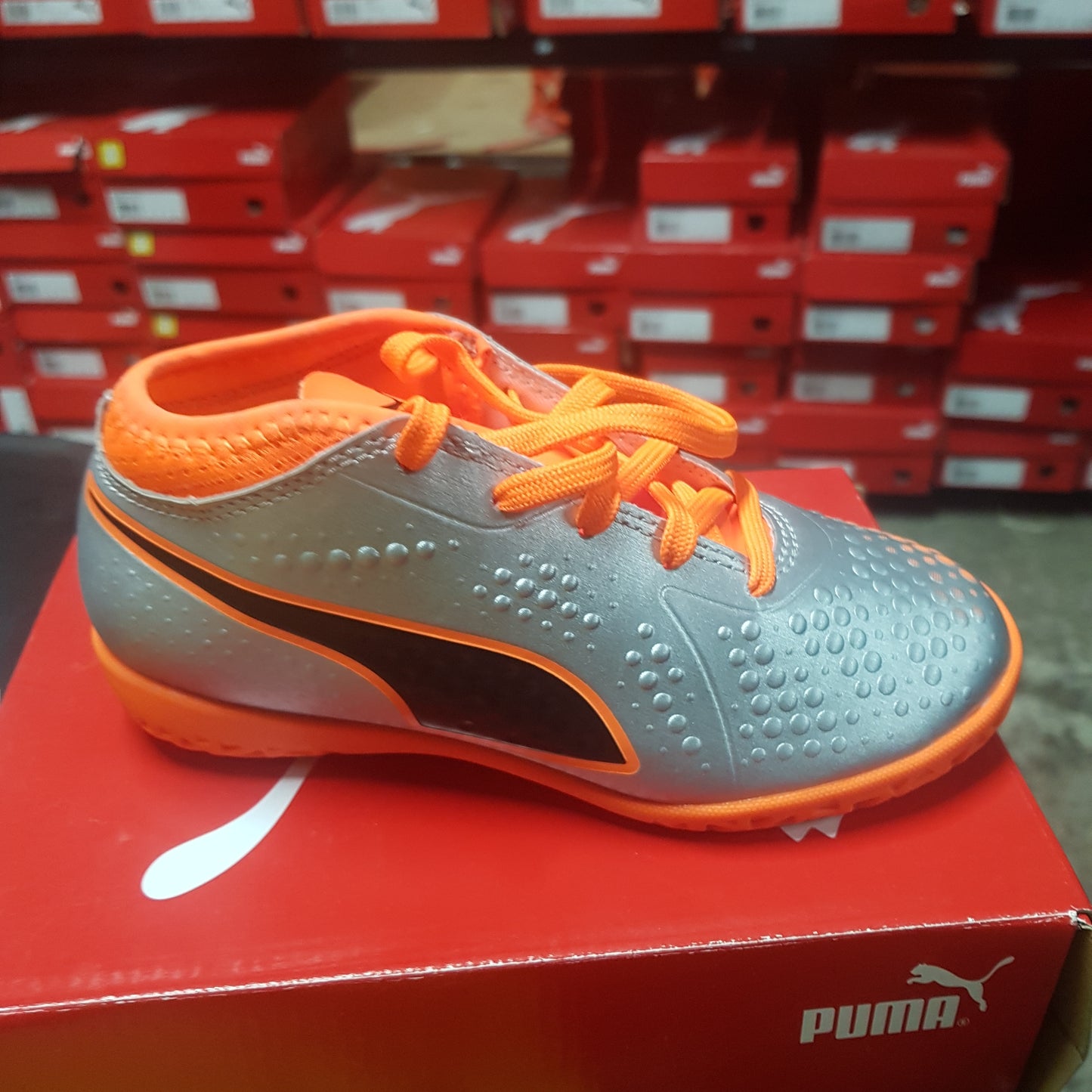 PUMA ONE 4 SYN IT JR SILVER/ORANGE