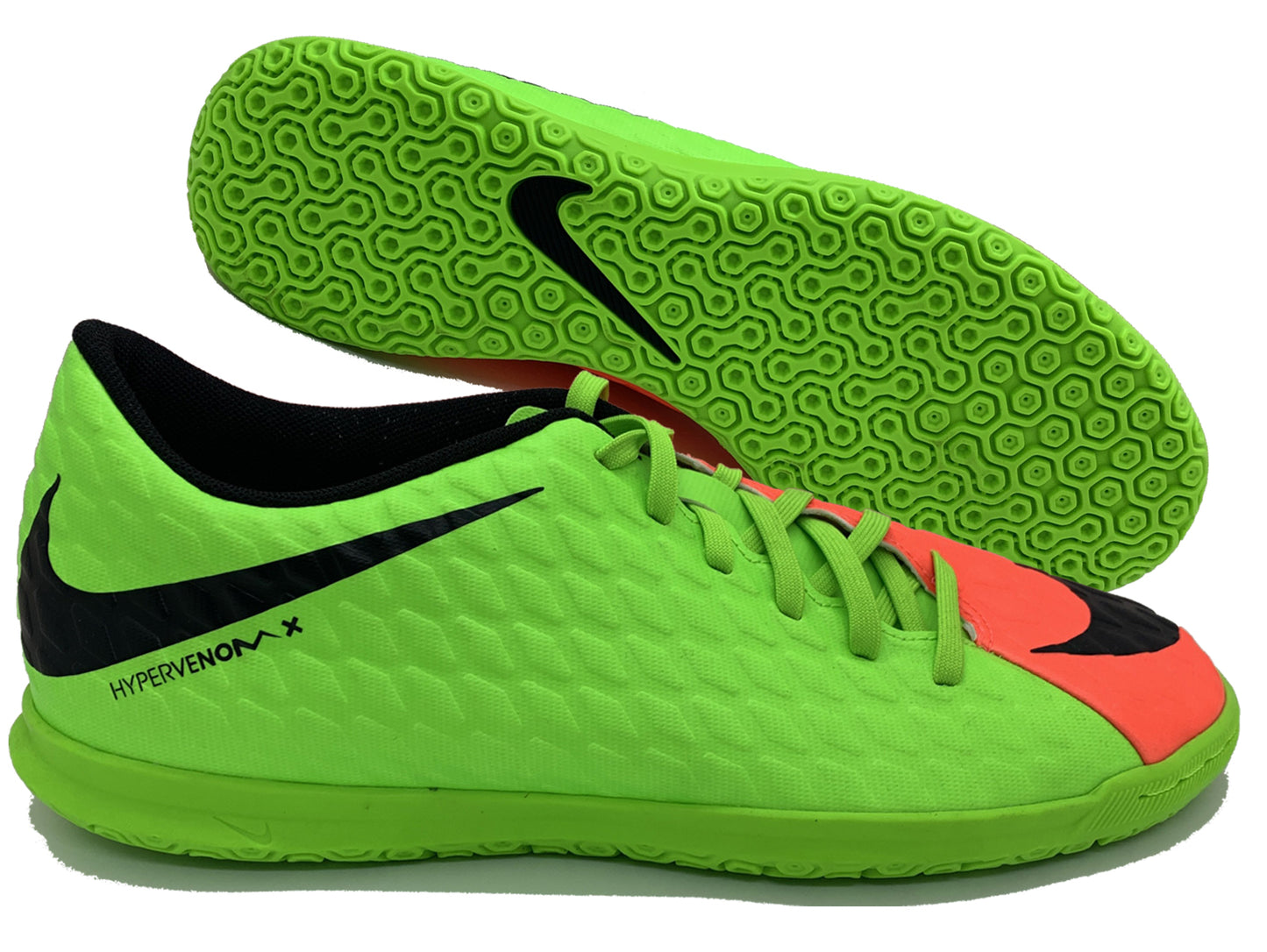 NIKE HYPERVENOMX PHELON III IC (GREEN/ORANGE)