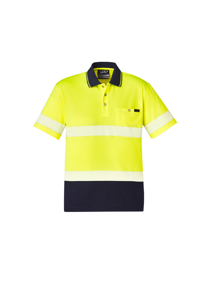 Copy of UNISEX HI VIS SEGMENTED S/S POLO - HOOP TAPED (YELLOW)